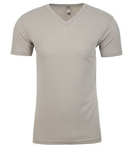 Next Level NL6440 - Men's Premium Fitted Sueded V-Neck Tee Light Gray