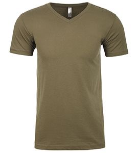 Next Level NL6440 - Men's Premium Fitted Sueded V-Neck Tee Military Green