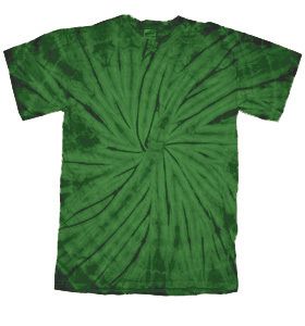 Colortone T1000 - Spider Tie Dye Adult Tee Forest Green