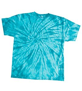 Colortone T1000 - Spider Tie Dye Adult Tee Turquoise