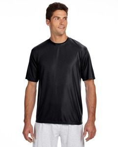 A4 N3142 - Men's Shorts Sleeve Cooling Performance Crew Shirt Black