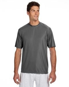 A4 N3142 - Men's Shorts Sleeve Cooling Performance Crew Shirt Graphite