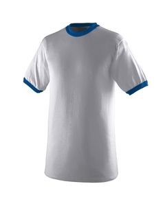 Augusta 711 - Youth Ringer T-Shirt Athletic Hthr/Royal