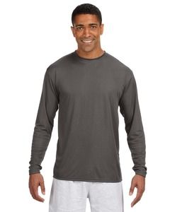 A4 N3165 - Long Sleeve Cooling Performance Crew Shirt Graphite