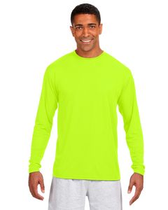 A4 N3165 - Long Sleeve Cooling Performance Crew Shirt Safety Yellow