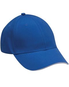 Adams PE102 - 6-Panel Mid-Profile Structured Moisture Management Cap Royal/White