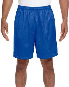 A4 N5293 - Adult 7" Inseam Lined Tricot Mesh Shorts Royal blue