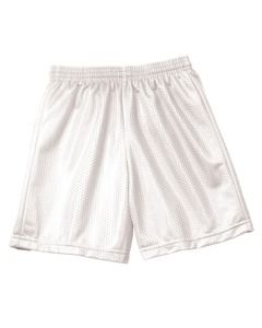 A4 NB5301 - Youth 6" Inseam Lined Tricot Mesh Shorts White
