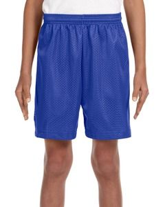 A4 NB5301 - Youth 6" Inseam Lined Tricot Mesh Shorts Royal blue