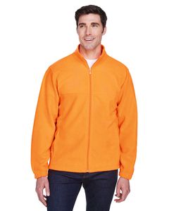 Harriton M990 - Men's 8 oz. Full-Zip Fleece Safety Orange