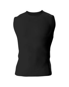 A4 N2306 - Men's Compression Muscle Shirt Black