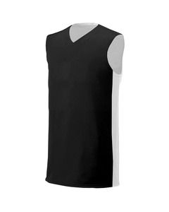 A4 N2320 - Adult Reversible Moisture Management Muscle Shirt Black/White