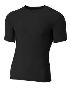 A4 N3130 - Shorts Sleeve Compression Crew Shirt Black