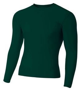 A4 N3133 - Long Sleeve Compression Crew Shirt Forest Green
