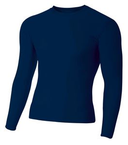 A4 N3133 - Long Sleeve Compression Crew Shirt Navy
