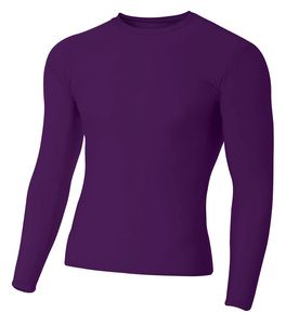 A4 N3133 - Long Sleeve Compression Crew Shirt Purple