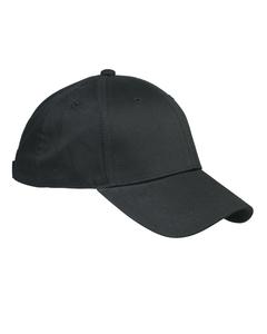 Big Accessories BX020 - 6-Panel Structured Twill Cap Black