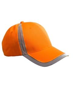 Big Accessories BX023 - Reflective Accent Safety Cap Bright Orange