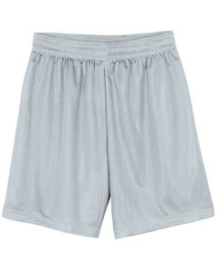 A4 N5184 - Men's 7" Inseam Lined Micro Mesh Shorts Silver