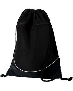 Augusta 1920 - Tri-Color Drawstring Backpack Black/Black/White