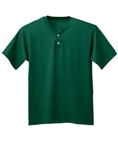 A4 NB3143 - Youth Tek 2-Button Henley Jersey Forest Green