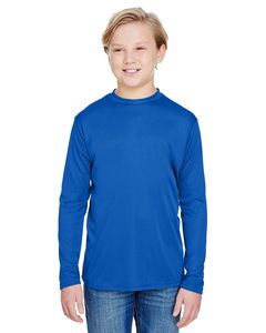 A4 NB3165 - Youth Long Sleeve Cooling Performance Crew Shirt Royal blue