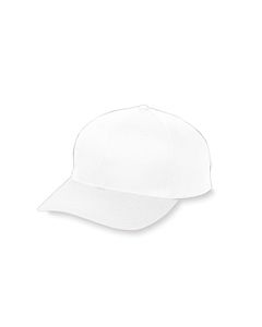 Augusta 6206 - Youth 6-Panel Cotton Twill Low Profile Cap White