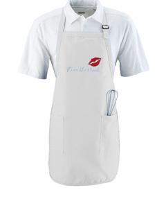 Augusta 4350 - Full Length Apron With Pockets White
