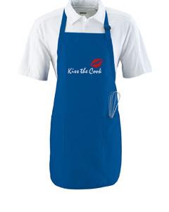 Augusta 4350 - Full Length Apron With Pockets Royal blue