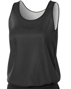 A4 NW1000 - Ladies Reversible Mesh Tank Top Black/White