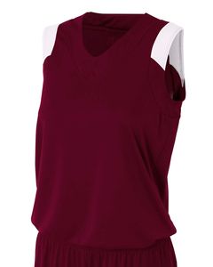 A4 NW2340 - Ladies Moisture Management V Neck Muscle Shirt