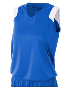 A4 NW2340 - Ladies Moisture Management V Neck Muscle Shirt