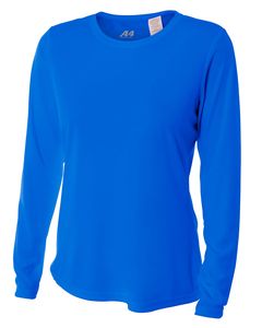 A4 NW3002 - Ladies Long Sleeve Cooling Performance Crew Shirt Royal blue