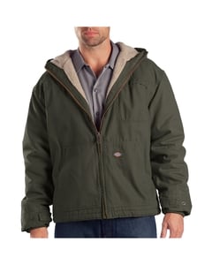 Dickies TJ350 - 8.5 oz. Sanded Duck Sherpa Lined Hooded Jacket