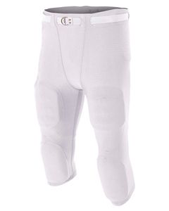 A4 N6181 - Men's Flyless Football Pants White