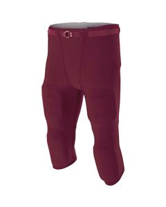 A4 N6181 - Men's Flyless Football Pants Maroon