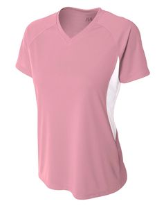 A4 NW3223 - Ladies Color Block Performance V-Neck Shirt