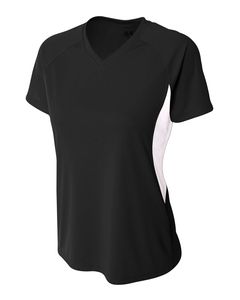 A4 NW3223 - Ladies Color Block Performance V-Neck Shirt