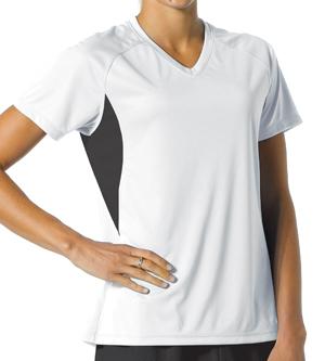 A4 NW3223 - Ladies Color Block Performance V-Neck Shirt