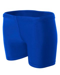 A4 NW5313 - Ladies 4" Inseam Compression Shorts Royal blue