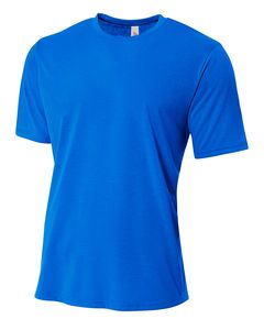 A4 N3264 - Men's Shorts Sleeve Spun Poly T-Shirt Royal blue
