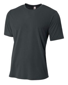 A4 N3264 - Men's Shorts Sleeve Spun Poly T-Shirt Graphite