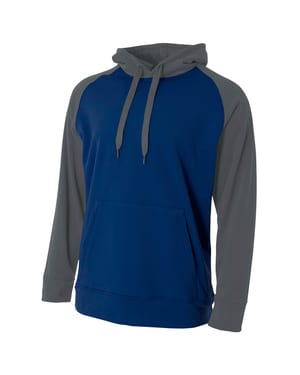 A4 N4234 - Mens Color Block Tech Fleece Hoodie