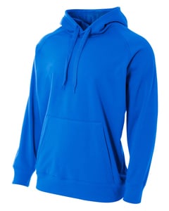 A4 N4237 - Men's Solid Tech Fleece Hoodie Royal blue