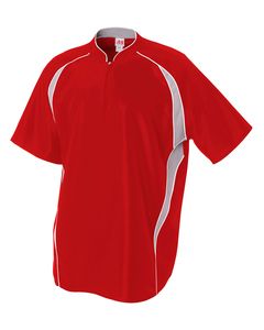 A4 N4241 - Men's 1/4 Zip Batting Jacket Scarlet