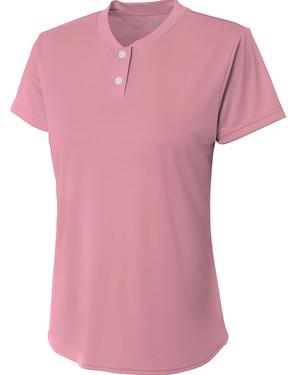 A4 NG3143 - Girls Tek 2-Button Henley Shirt