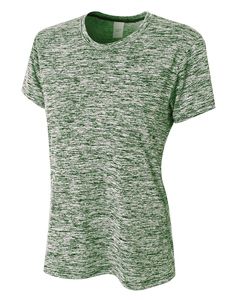 A4 NW3296 - Ladies Space Dye Tech T-Shirt Forest