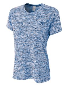 A4 NW3296 - Ladies Space Dye Tech T-Shirt Royal blue