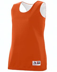 Augusta 147 - Ladies Wicking Polyester Reversible Sleeveless Jersey Orange/White