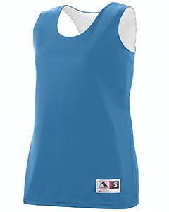 Augusta 147 - Ladies Wicking Polyester Reversible Sleeveless Jersey Col Blue/White